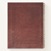 Personalized Stitched Leather Look Journal Gift ノートブック (裏面)