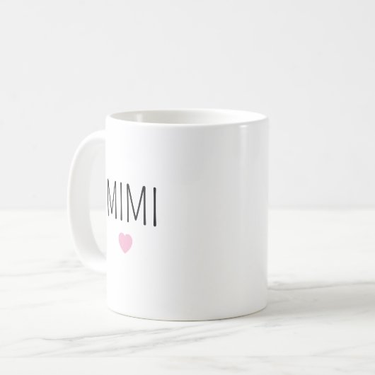 Personalized Stoneware Mug for Mimi,  コーヒーマグカップ (正面左)