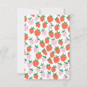 Personalized Strawberries Notecards サンキューカード (裏面)