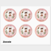 Personalized Strawberry Baby Shower Favor Stickers ラウンドシール (シート)