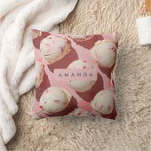 Personalized Strawberry Cream Swirl Aesthetic クッション (ブランケット)