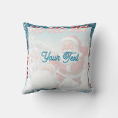 Personalized Striking Santa Bowling  クッション (裏面)