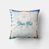 Personalized Striking Santa Bowling  クッション (裏面)