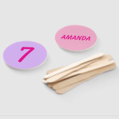 Personalized stripe and spot birthday bunting  ハンドファン (組立なし)