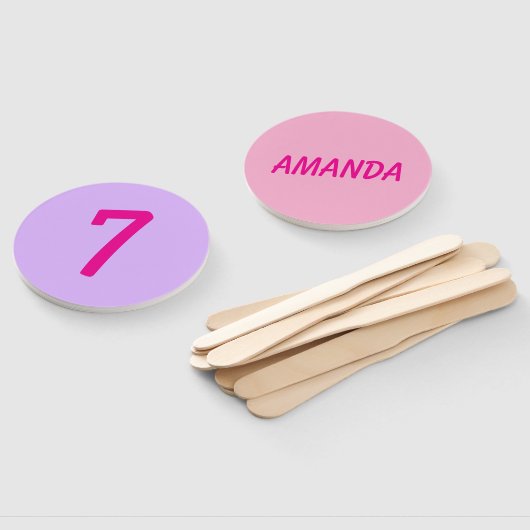 Personalized stripe and spot birthday bunting  ハンドファン (組立なし)