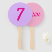 Personalized stripe and spot birthday bunting  ハンドファン (正面&裏面)