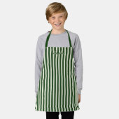 Personalized Stripe Apron for Kids and Adults エプロン (着用した状態)