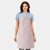 Personalized Stripe Apron for Kids and Adults エプロン (着用した状態)