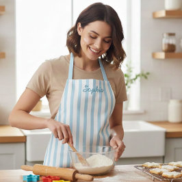 Personalized Stripe Apron for Kids and Adults エプロン