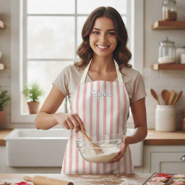 Personalized Stripe Apron for Kids and Adults エプロン