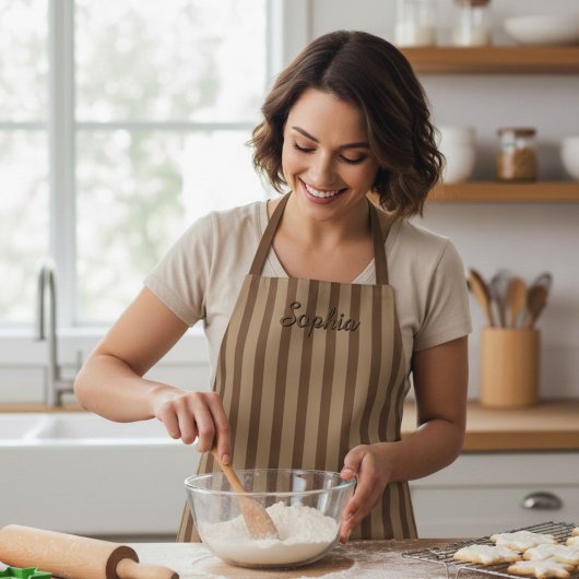 Personalized Stripe Apron for Kids and Adults エプロン