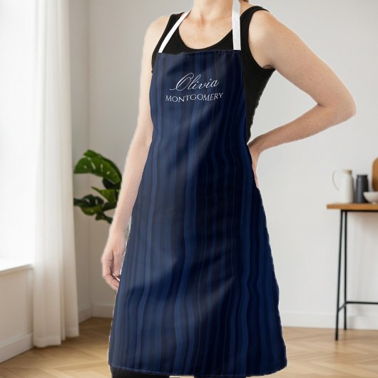 Personalized Striped Apron | Custom Unisex Work エプロン