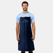 Personalized Striped Apron | Custom Unisex Work エプロン (着用した状態)