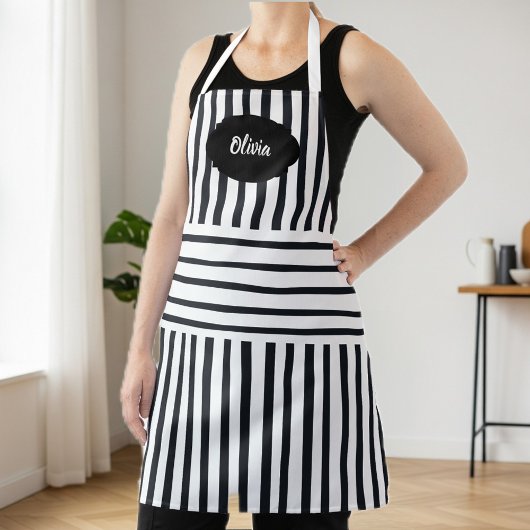 Personalized Striped Apron for Her | Custom  エプロン