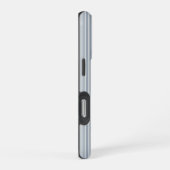 Personalized Striped Blue Tones Minimalist Chic iPhoneケース (右側面)
