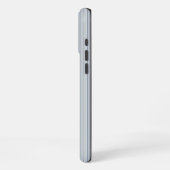 Personalized Striped Blue Tones Minimalist Chic iPhoneケース (左側面)