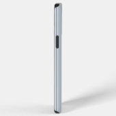 Personalized Striped Blue Tones Minimalist Chic iPhoneケース (右側面)