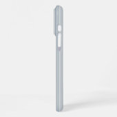 Personalized Striped Blue Tones Minimalist Chic iPhoneケース (左側面)