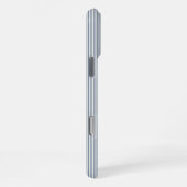 Personalized Striped Blue Tones Minimalist Chic iPhoneケース (右側面)