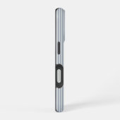 Personalized Striped Blue Tones Minimalist Chic iPhone 16ケース (右側面)