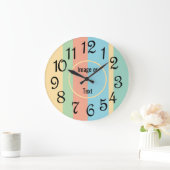 Personalized Striped Clock ラージ壁時計 (ホーム)