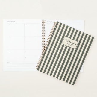 Personalized Striped Planner 20XX プランナー手帳