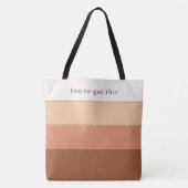 Personalized Striped tote Bag "You've got this" トートバッグ (正面)