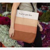 Personalized Striped tote Bag "You've got this" トートバッグ