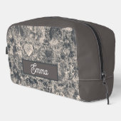 Personalized Stylish Black Paris Toile Design ドップキット (右コーナー)