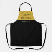 Personalized Stylish Custom Text Apron Kitchen Use エプロン (正面)