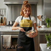 Personalized Stylish Custom Text Apron Kitchen Use エプロン