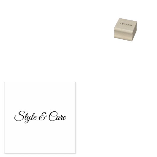 Personalized Stylish Font Wood Art Name Stamp ラバースタンプ (押印)