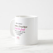 Personalized Substitute Teacher Appreciation Gift コーヒーマグカップ (正面左)