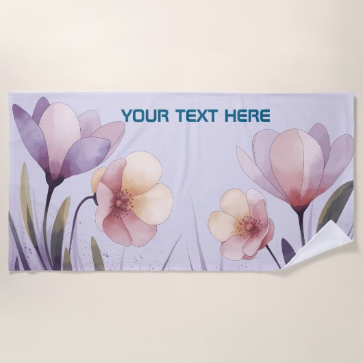 Personalized Summer & Beach Essentials ビーチタオル (正面)