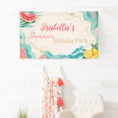 Personalized Summer Birthday Party Banner 横断幕 (インサイチュ)