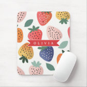 Personalized Summer Colorful Strawberry Pattern マウスパッド (マウス)