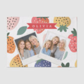 Personalized Summer Colorful Strawberry Pattern 薄葉紙 (正面)