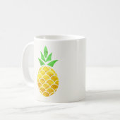 Personalized Summer Foil Gold Geometric Pineapple. コーヒーマグカップ (正面左)