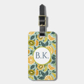 Personalized Summer Lemon Kiwi Luggage Tag  ラゲッジタグ (正面縦)