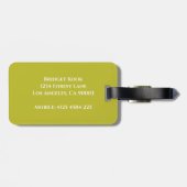Personalized Summer Lemon Kiwi Luggage Tag  ラゲッジタグ (裏面横)