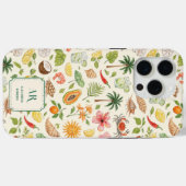Personalized Summer Watercolor Monogram Case-Mate iPhoneケース (裏面 (横))