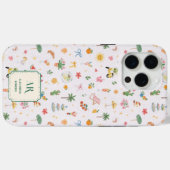 Personalized Summer Watercolor Monogram Case-Mate iPhoneケース (裏面 (横))