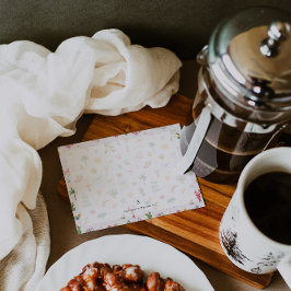 Personalized Summer Watercolor Pattern ノートカード