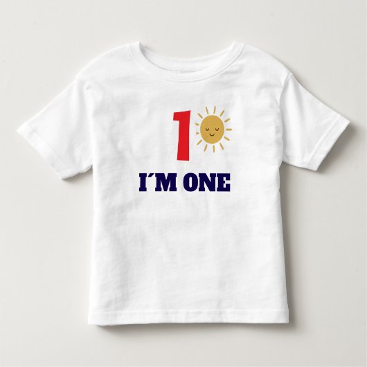 Personalized Sun Birthday T-Shirt – Custom Number  トドラーTシャツ (正面)