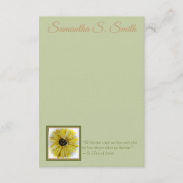 Personalized Sunflower Flat Note Card 招待状