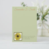 Personalized Sunflower Flat Note Card 招待状 (スタンド正面)