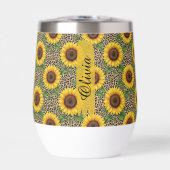 Personalized Sunflower Leopard Print 11oz Cup (正面)
