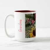 Personalized Sunflower Mosaic Cup ツートーンマグカップ (左)