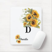 Personalized Sunflower Mousepad マウスパッド (マウス)