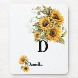 Personalized Sunflower Mousepad マウスパッド